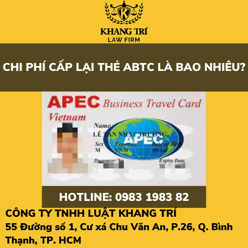 CHI PHÍ CẤP LẠI THẺ ABTC LÀ BAO NHIÊU?